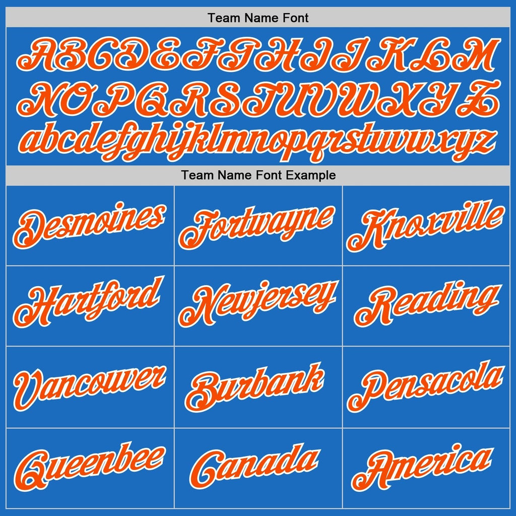 Custom Blue Orange-White Authentic Throwback Basketball Jersey photo 4