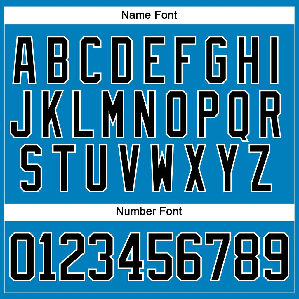 Custom Blue Black-White Hockey Lace Neck Jersey photo 4