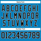 Custom Blue Black-White Hockey Lace Neck Jersey photo 4