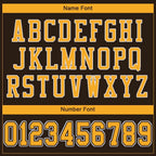 Custom Brown Gold-White Mesh Authentic Football Jersey photo 4