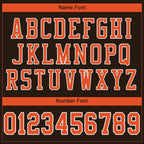 Custom Brown Orange-White Mesh Authentic Football Jersey photo 4