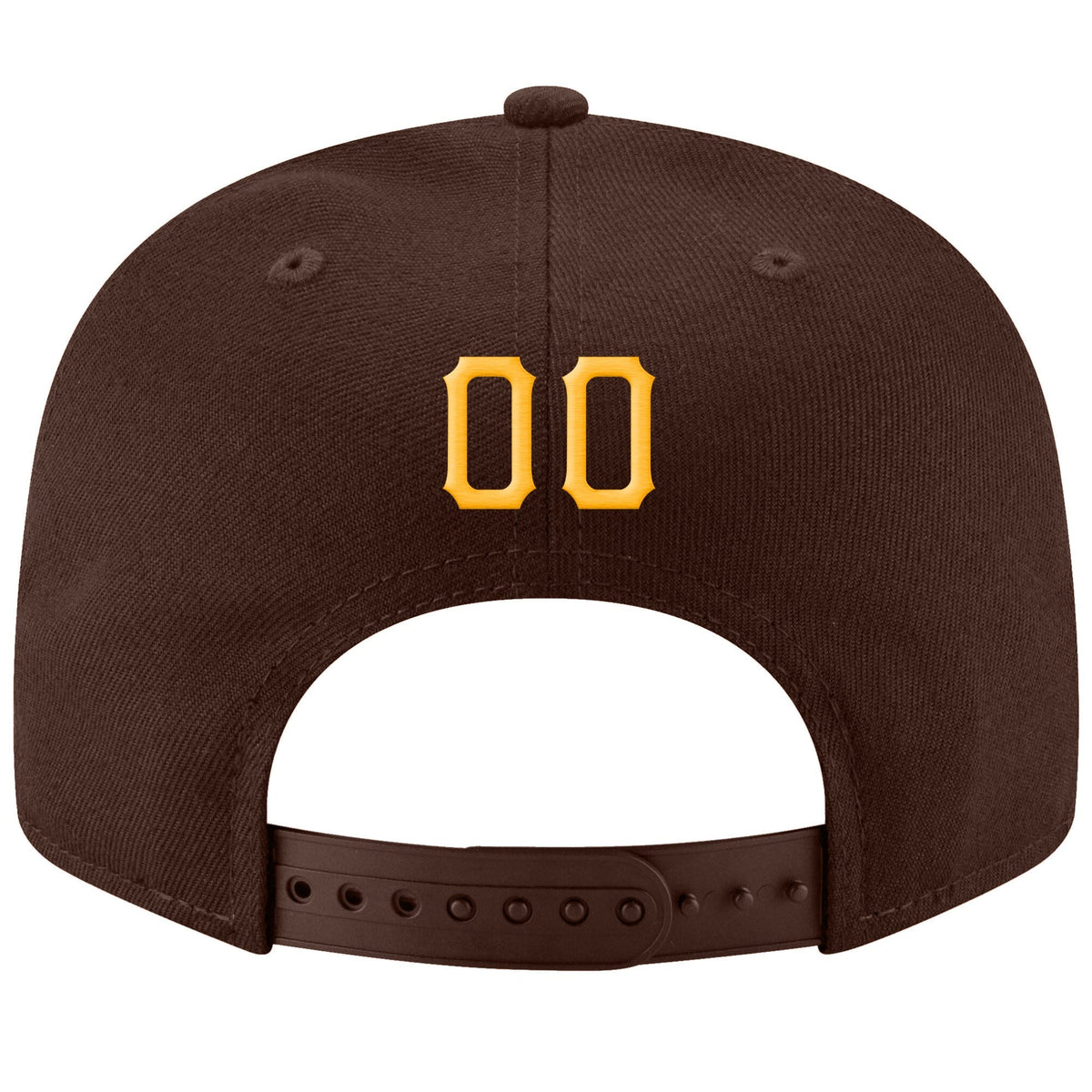Custom Brown Gold-White Stitched Adjustable Snapback Hat photo 3
