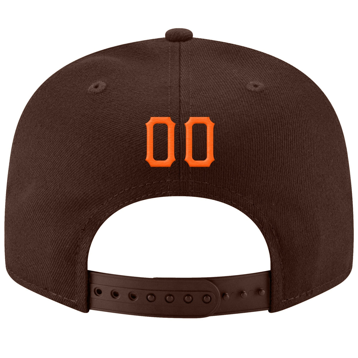Custom Brown Orange-White Stitched Adjustable Snapback Hat photo 3