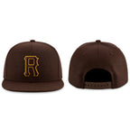 Custom Brown Brown-Gold Stitched Adjustable Snapback Hat