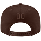 Custom Brown Brown-Gold Stitched Adjustable Snapback Hat photo 3