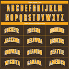 Custom Brown Gold-White Performance T-Shirt photo 3