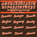 Custom Brown Orange-White Performance T-Shirt photo 2