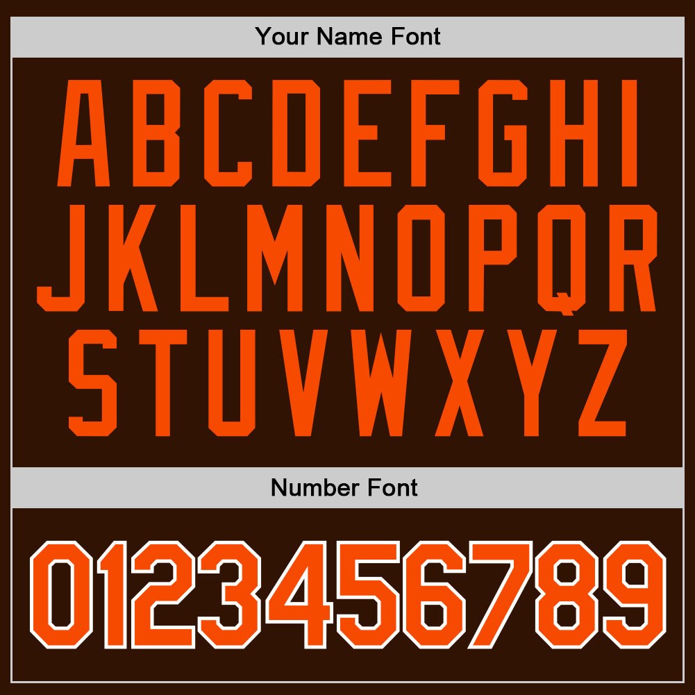 Custom Stitched Brown Orange-White Sports Pullover Sweatshirt Hoodie photo 4