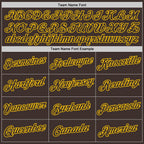 Custom Stitched Brown Brown-Gold Sports Pullover Sweatshirt Hoodie photo 5