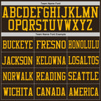 Custom Brown Brown-Gold Mesh Authentic Football Jersey photo 2