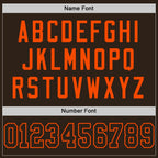Custom Brown Brown-Orange Mesh Authentic Football Jersey photo 3