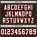 Custom Brown White-Red Mesh Authentic Football Jersey photo 3