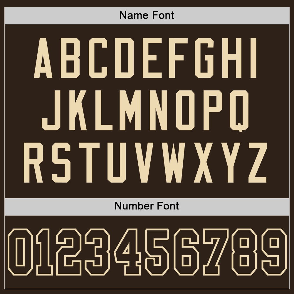 Custom Brown Brown-Cream Mesh Authentic Football Jersey photo 3