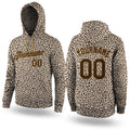 Custom Stitched Brown Brown-Old Gold 3D Pattern Design Leopard Sports Pullover Sweatshirt Hoodie