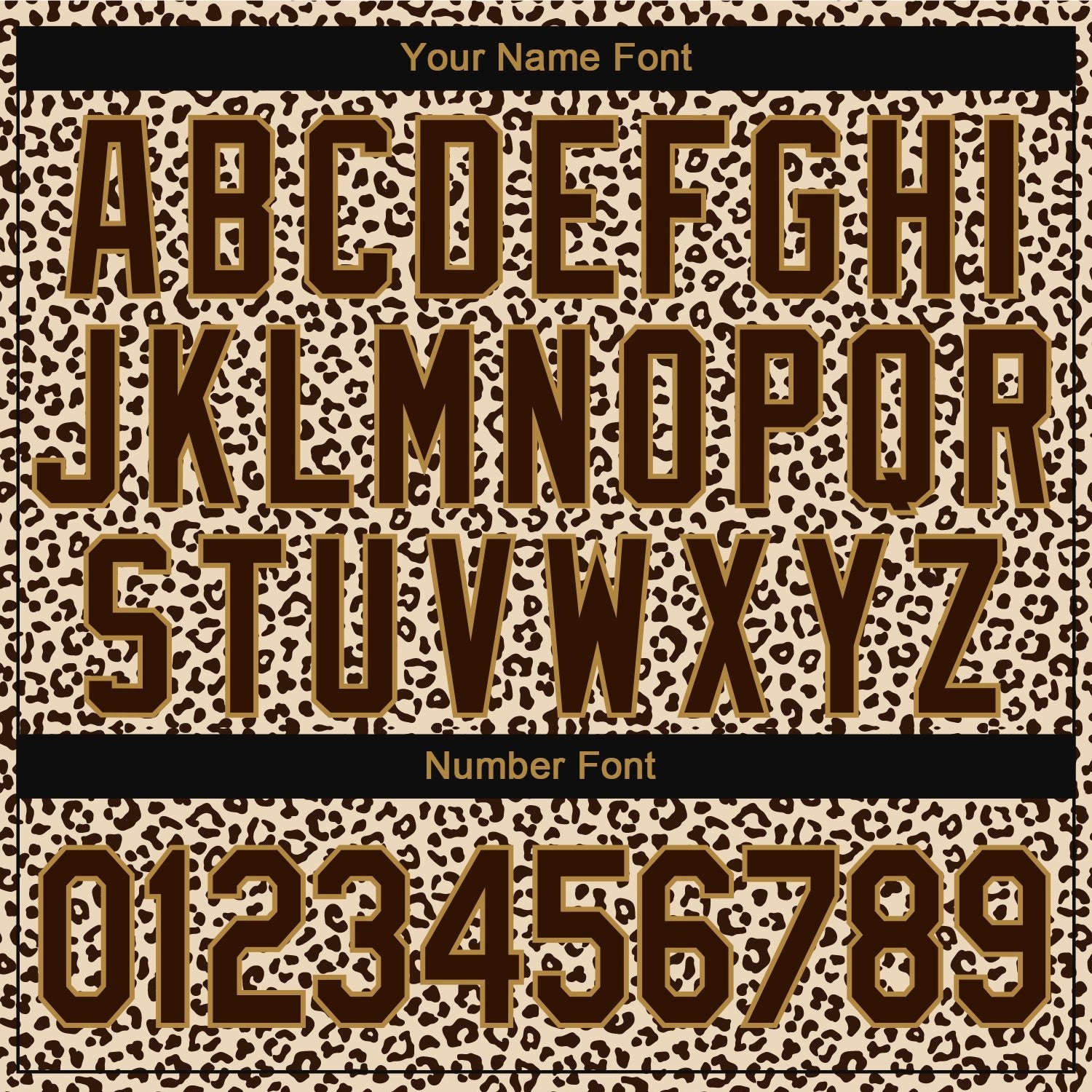 Custom Stitched Brown Brown-Old Gold 3D Pattern Design Leopard Sports Pullover Sweatshirt Hoodie photo 3