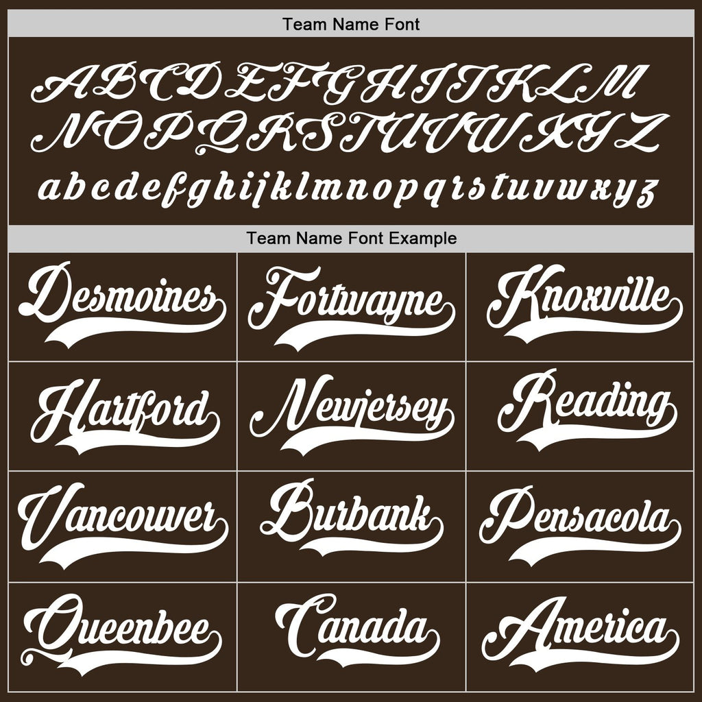 Custom Brown White Hockey Jersey photo 3