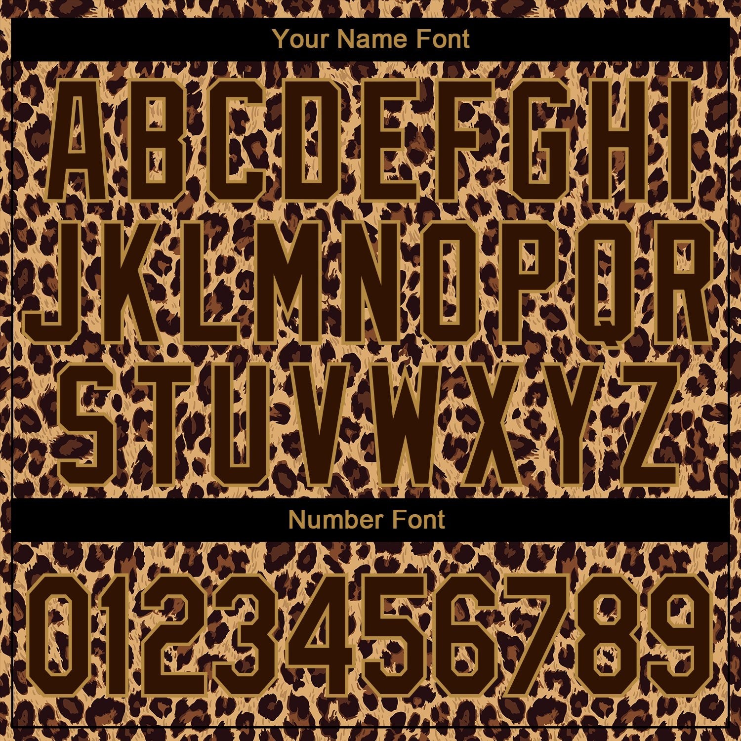 Custom Brown Brown-Old Gold 3D Pattern Design Leopard Performance T-Shirt photo 3