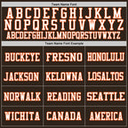 Custom Brown Orange-White Mesh Authentic Football Jersey photo 2