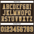 Custom Brown Old Gold-White Mesh Authentic Football Jersey photo 3
