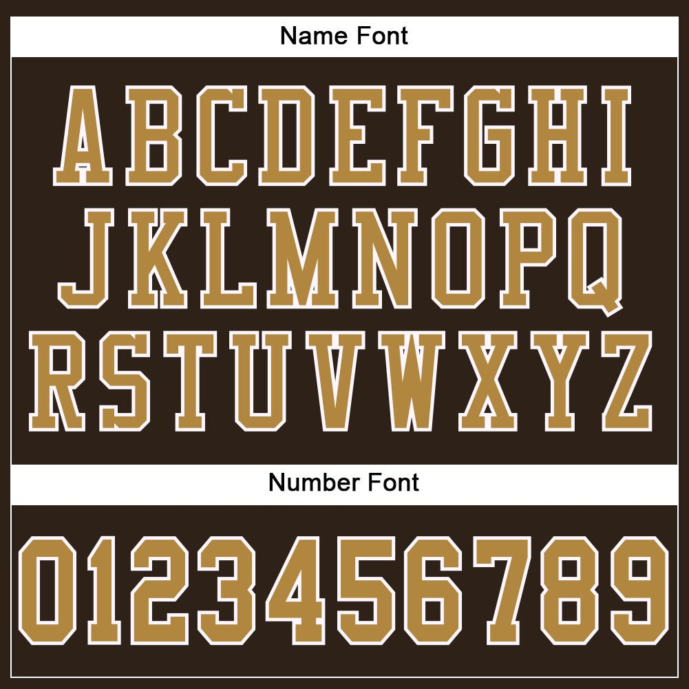 Custom Brown Old Gold-White Mesh Authentic Football Jersey photo 3