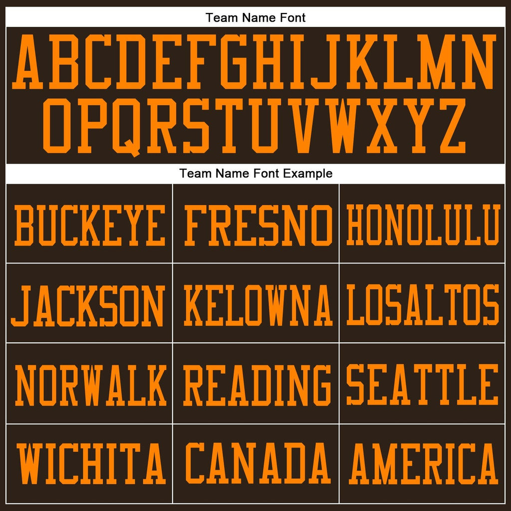 Custom Brown Bay Orange Mesh Authentic Football Jersey photo 2