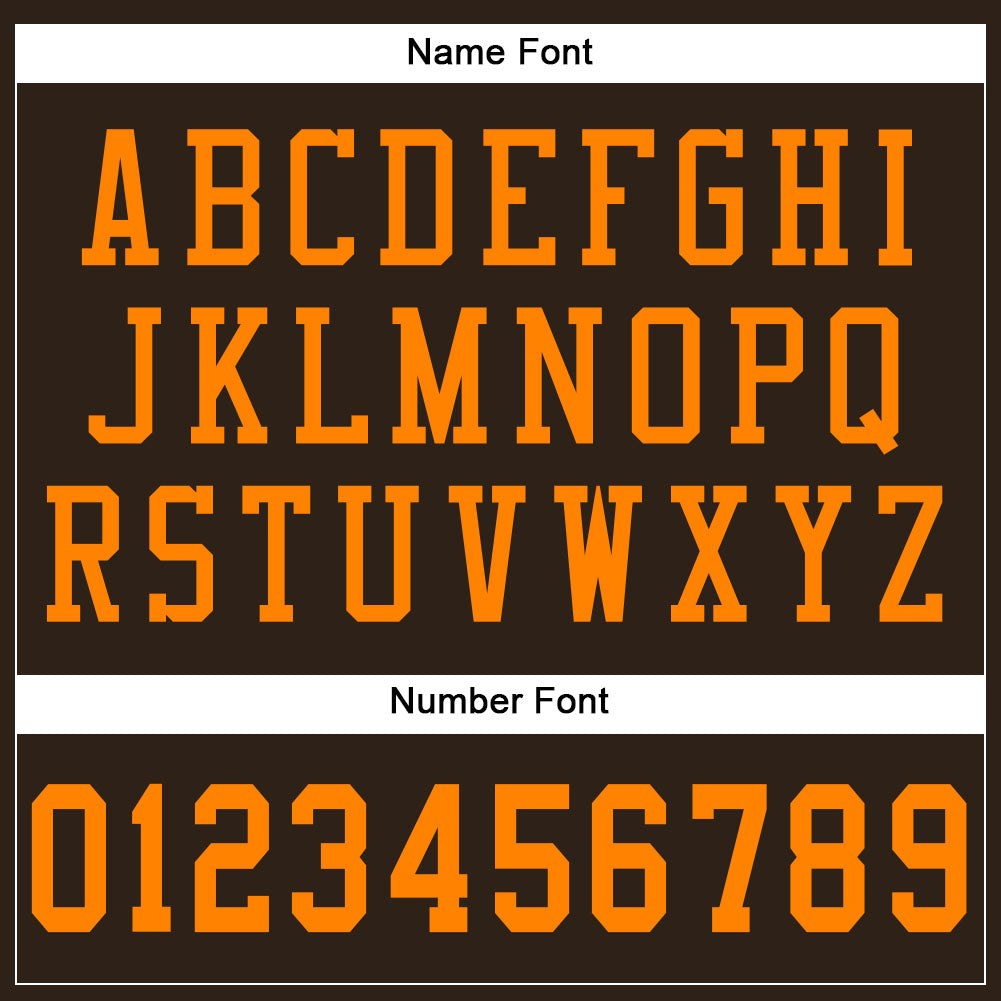 Custom Brown Bay Orange Mesh Authentic Football Jersey photo 3