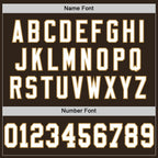 Custom Brown White-Old Gold Mesh Authentic Throwback Football Jersey photo 3