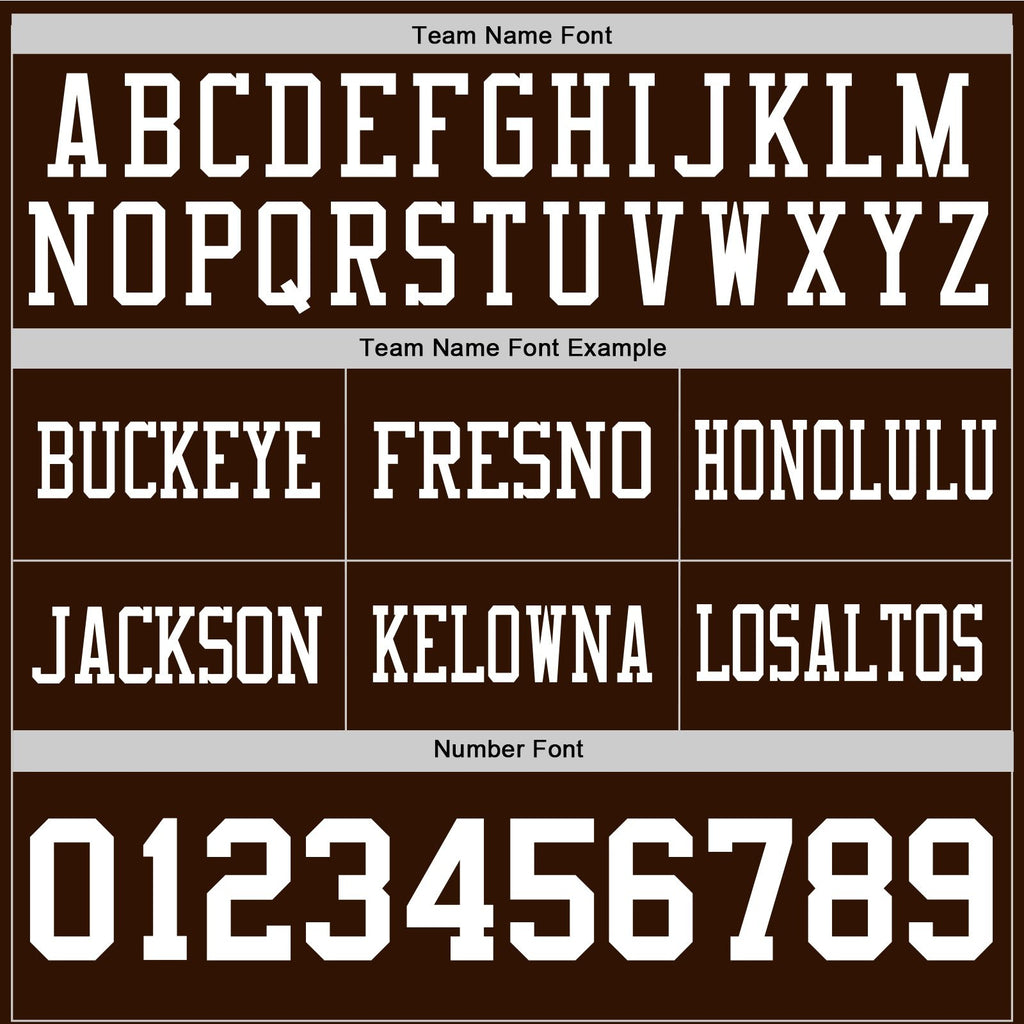Custom Brown White Authentic Football Jersey photo 4