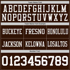 Custom Brown White Authentic Football Jersey photo 4