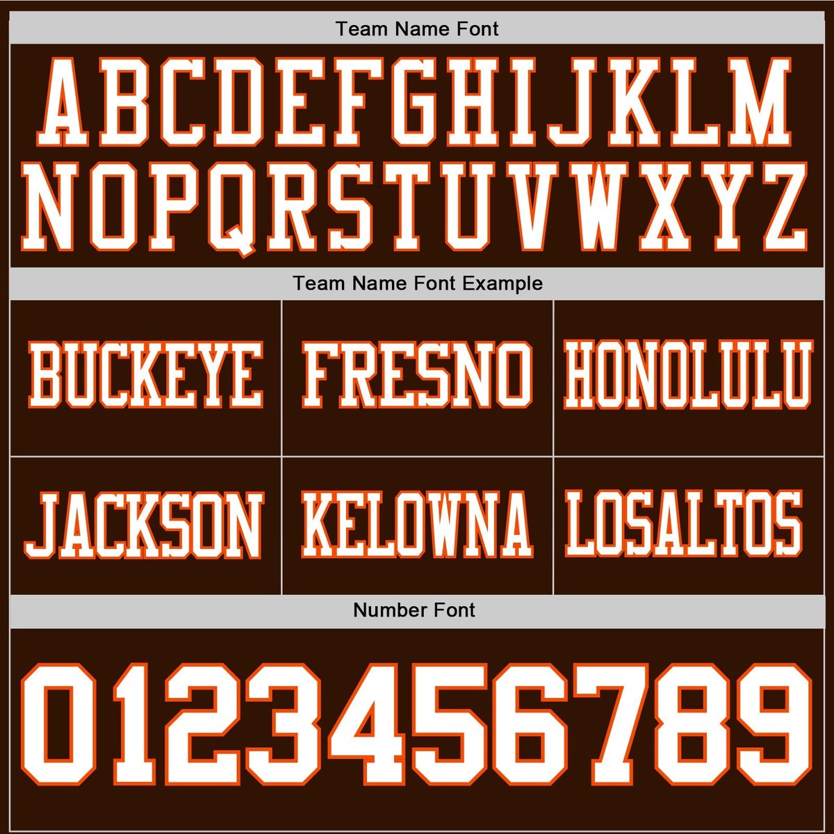Custom Brown White-Orange Authentic Football Jersey photo 3