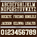 Custom Brown White-Old Gold Authentic Football Jersey photo 4