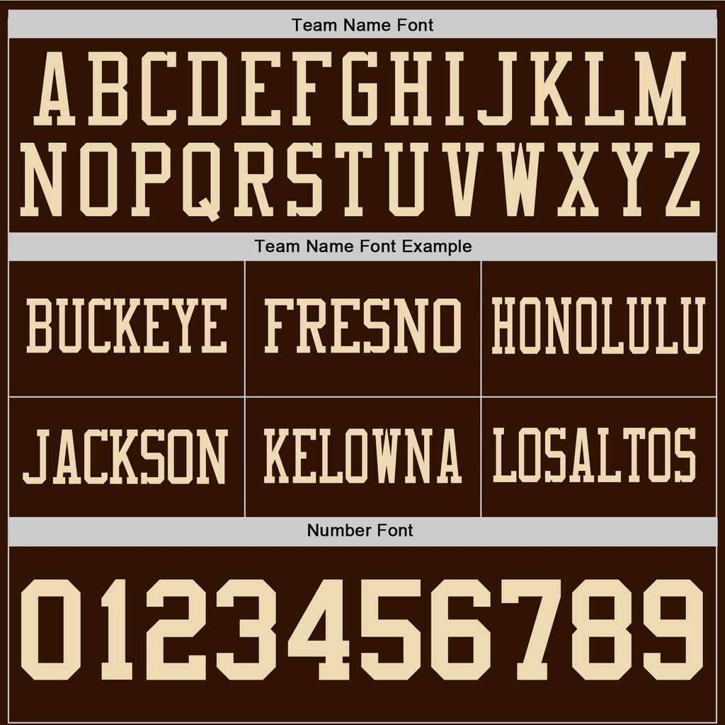 Custom Brown Cream Authentic Football Jersey photo 4