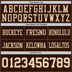 Custom Brown Cream Authentic Football Jersey photo 4