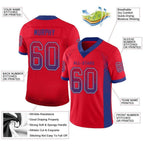 Custom Red Royal-White Drift Fashion Football Jersey photo 3