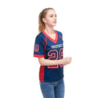 Custom Royal Red-White Drift Fashion Football Jersey photo 2