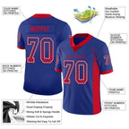 Custom Royal Red-White Drift Fashion Football Jersey photo 4