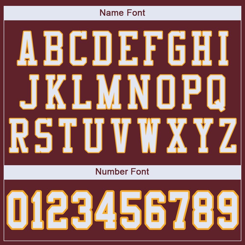 Custom Burgundy White-Gold Mesh Authentic Football Jersey photo 4