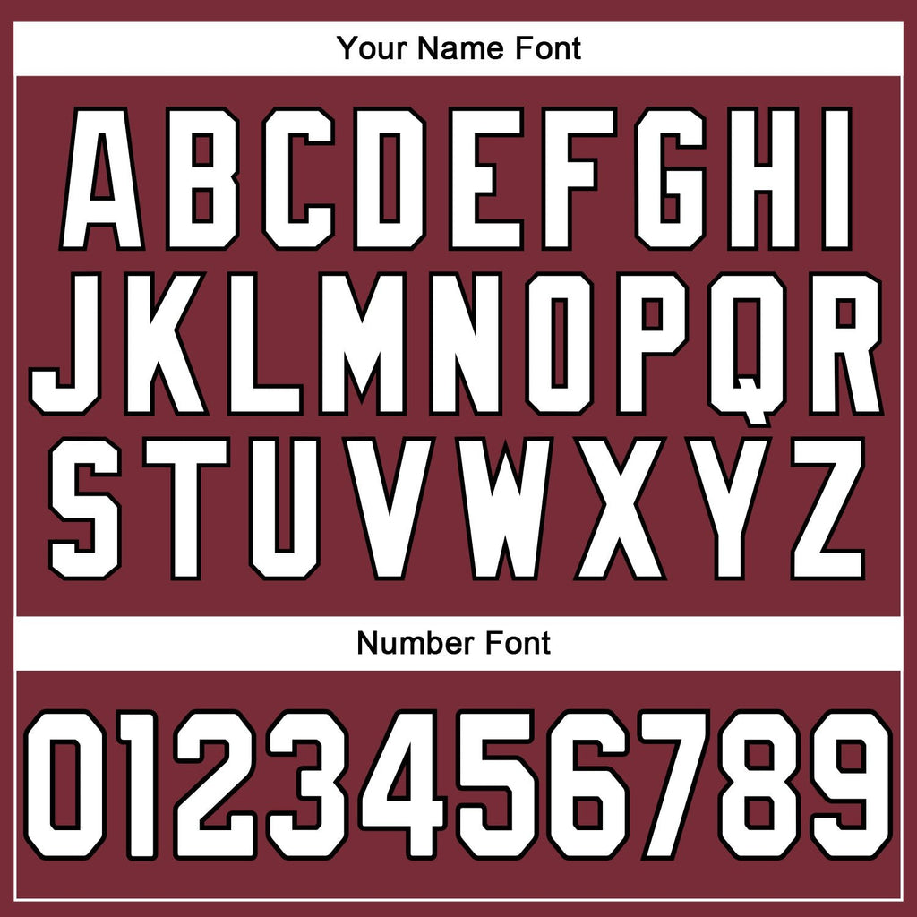 Custom Burgundy White-Black Mesh Authentic Throwback Football Jersey photo 6