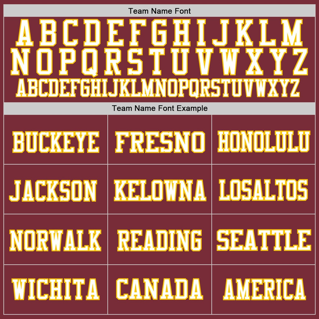 Custom Burgundy White-Gold Mesh Authentic Throwback Football Jersey photo 3