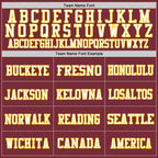 Custom Burgundy White-Gold Mesh Authentic Throwback Football Jersey photo 3