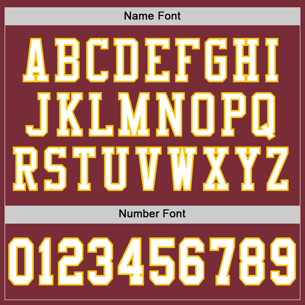 Custom Burgundy White-Gold Mesh Authentic Throwback Football Jersey photo 4