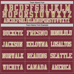 Custom Burgundy Old Gold-White Mesh Authentic Throwback Football Jersey photo 3
