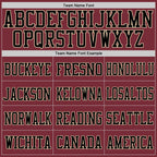 Custom Burgundy Black-Cream Mesh Authentic Football Jersey photo 2