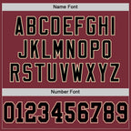 Custom Burgundy Black-Cream Mesh Authentic Football Jersey photo 3