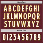 Custom Burgundy White-Gold Hockey Jersey photo 2