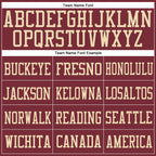 Custom Burgundy Burgundy-Cream Mesh Authentic Football Jersey photo 2