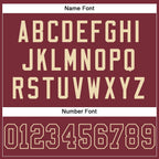 Custom Burgundy Burgundy-Cream Mesh Authentic Football Jersey photo 3