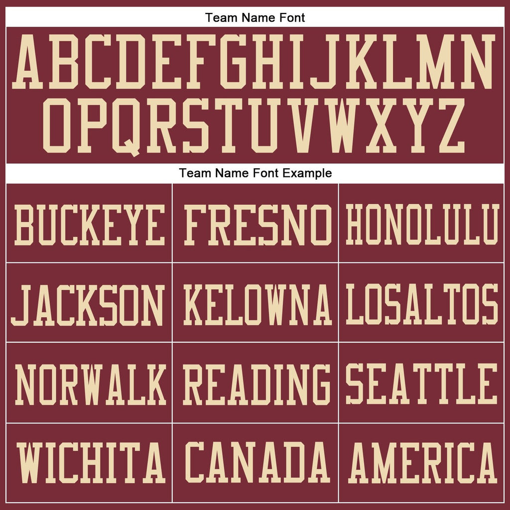 Custom Burgundy Cream Mesh Authentic Football Jersey photo 2