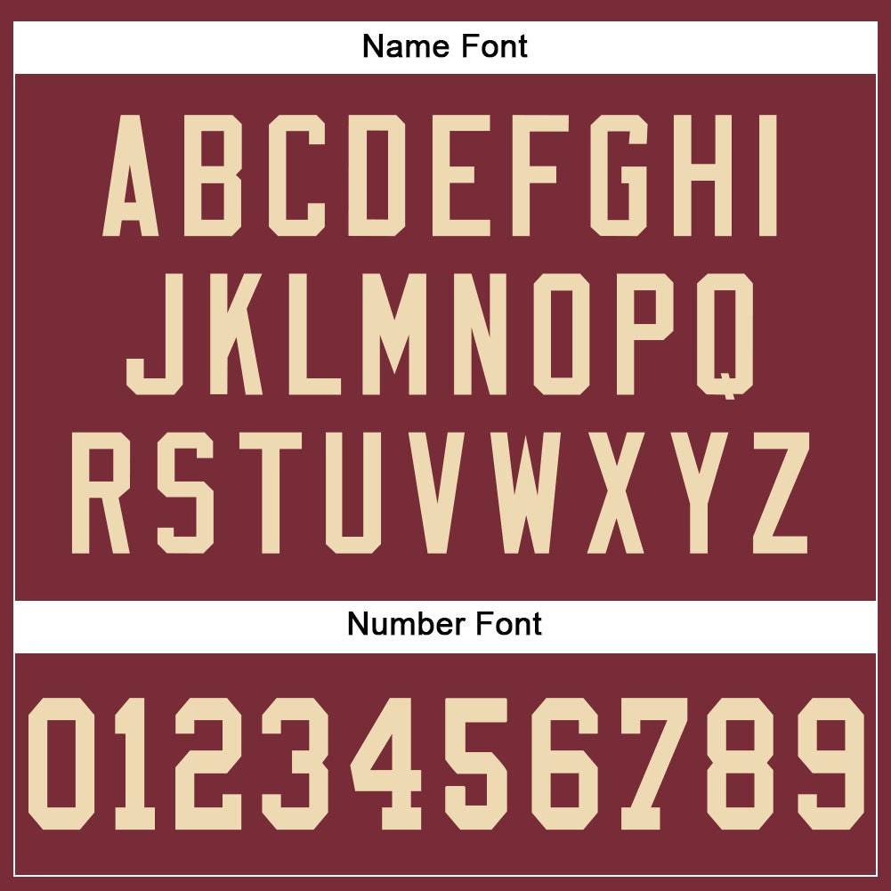 Custom Burgundy Cream Mesh Authentic Football Jersey photo 3