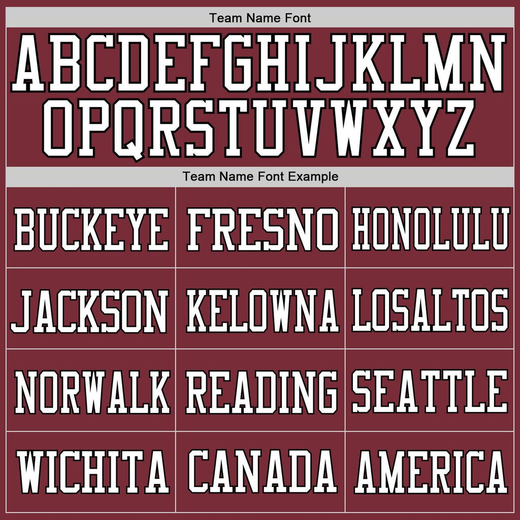 Custom Burgundy White-Black Mesh Authentic Football Jersey photo 2